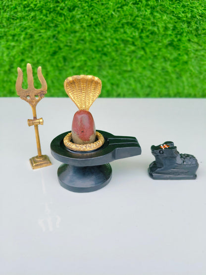 Narmdeswar shivling jaladhari naag nandi trishul