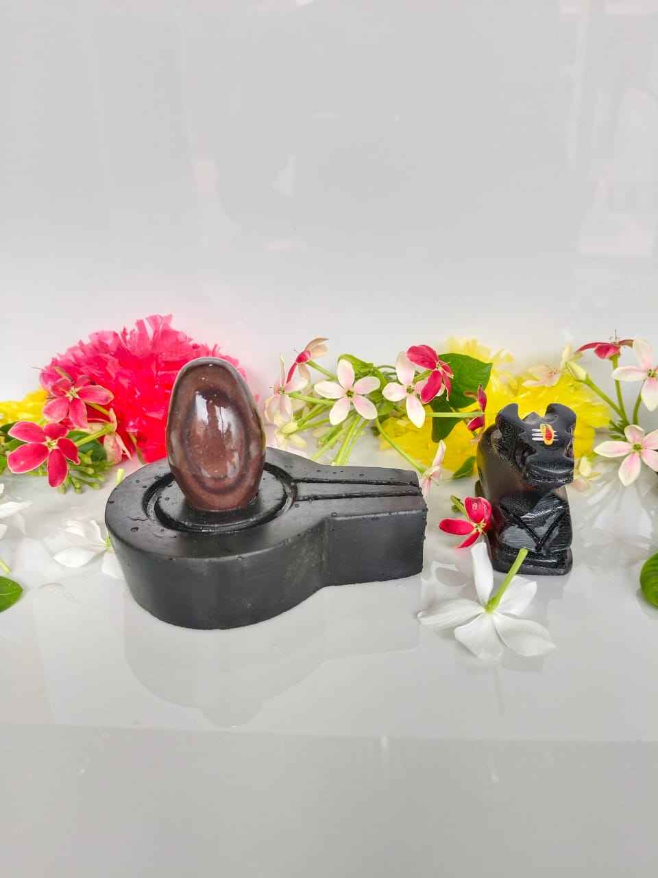 Narmadeshwar shivling with a stone Nandi | complete Pooja set for home | narmadeshwar shivling - Narmada Narmadeshwar shivling