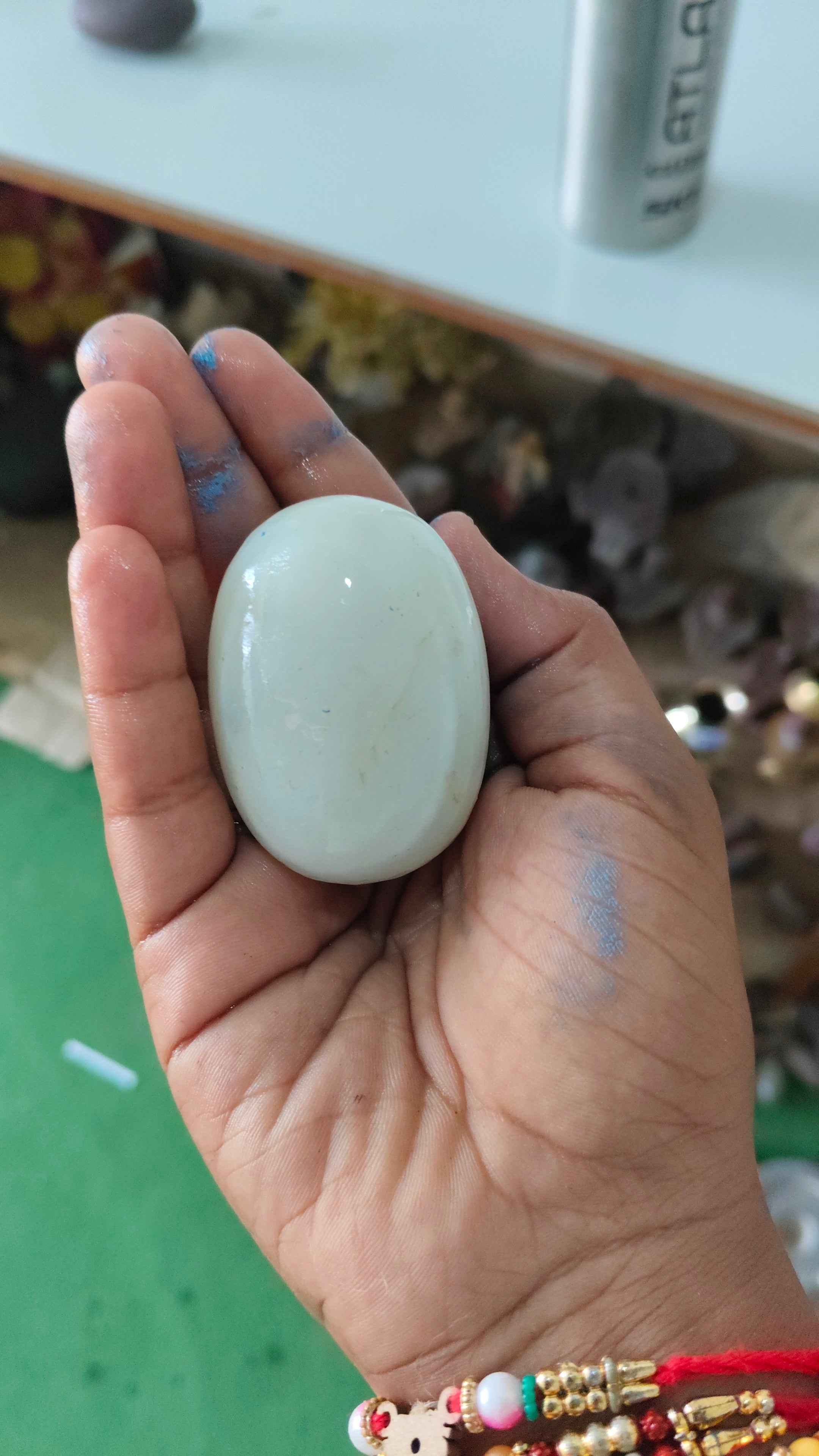 White narmdeswar with jaladhari home pooja