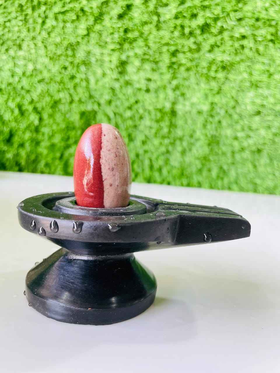 Ardhnarishwar Narmadeshwar Shivling with Brass Stand - Narmada Narmadeshwar shivling