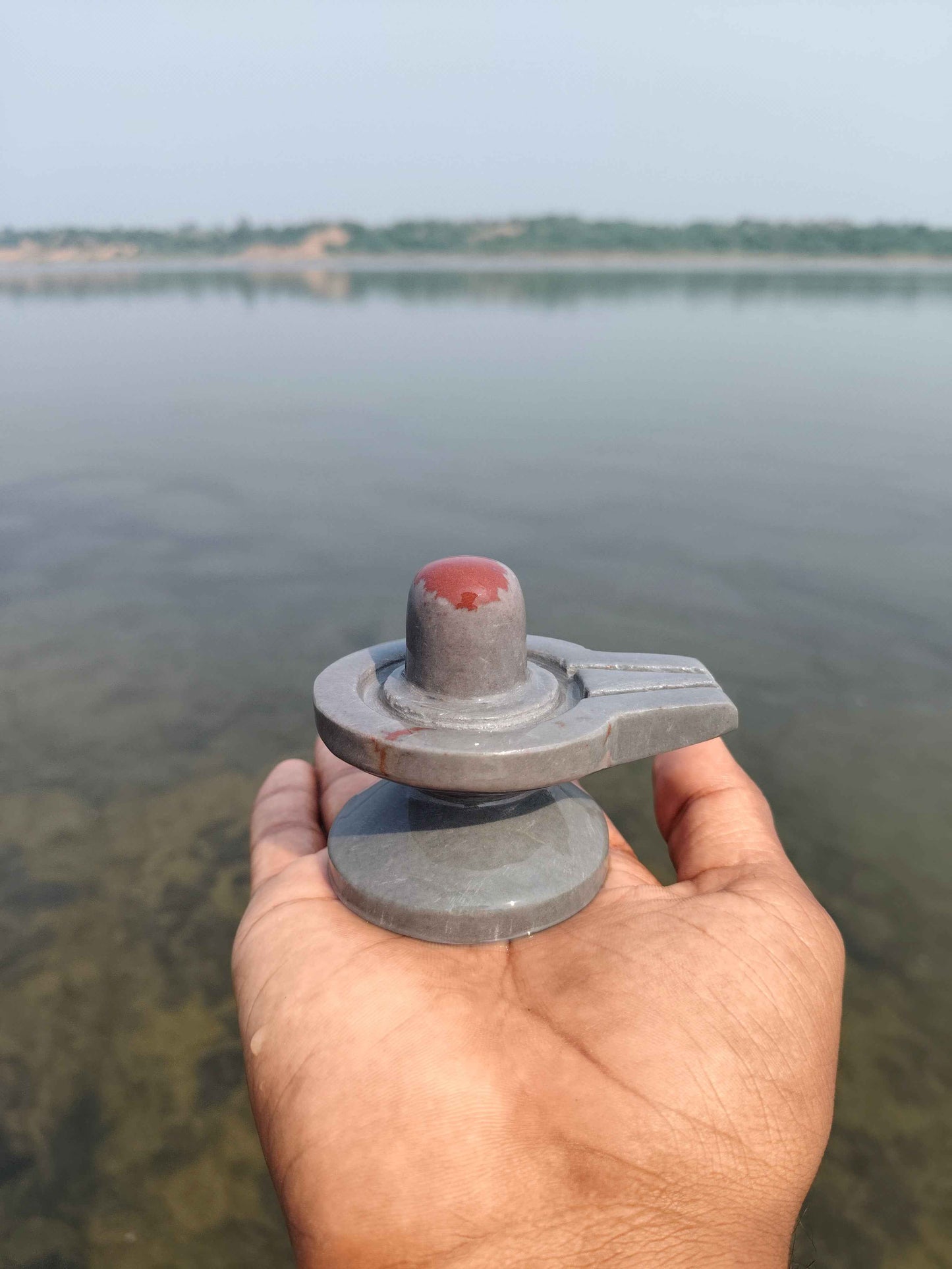 Akhand Narmadeshwar Shivling with Brass Jaldhari Base - Narmada Narmadeshwar shivling