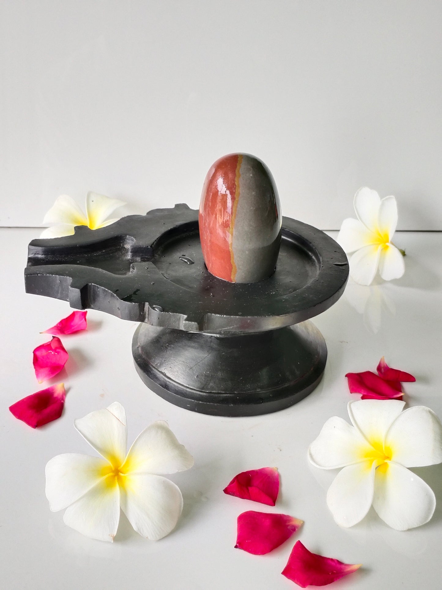 3 inch shivling with 6 inch jaladhari home pooja narmdeswar shivling