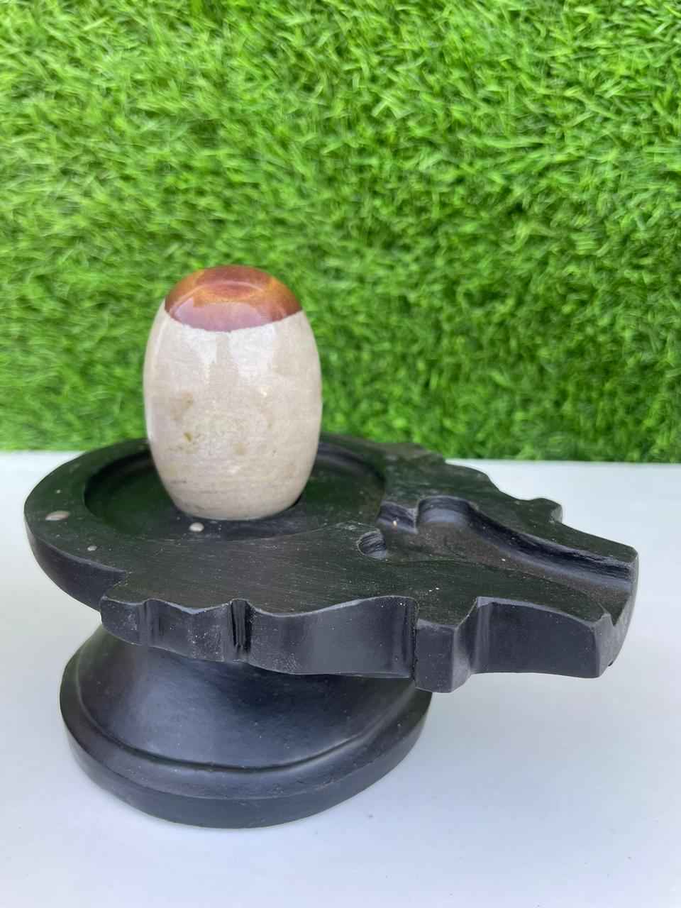 Premium Handcrafted Divine Idol & Pooja Accessory Set | High-Quality Finish Spiritual Decor for Home Mandir & Auspicious Gifting - Narmada Narmadeshwar shivling
