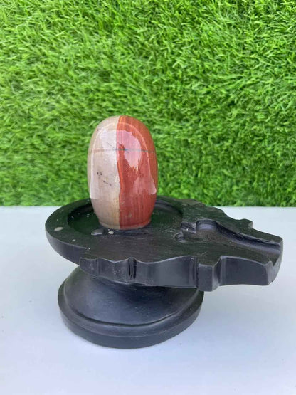 Premium Handcrafted Divine Idol & Pooja Accessory Set | High-Quality Finish Spiritual Decor for Home Mandir & Auspicious Gifting - Narmada Narmadeshwar shivling