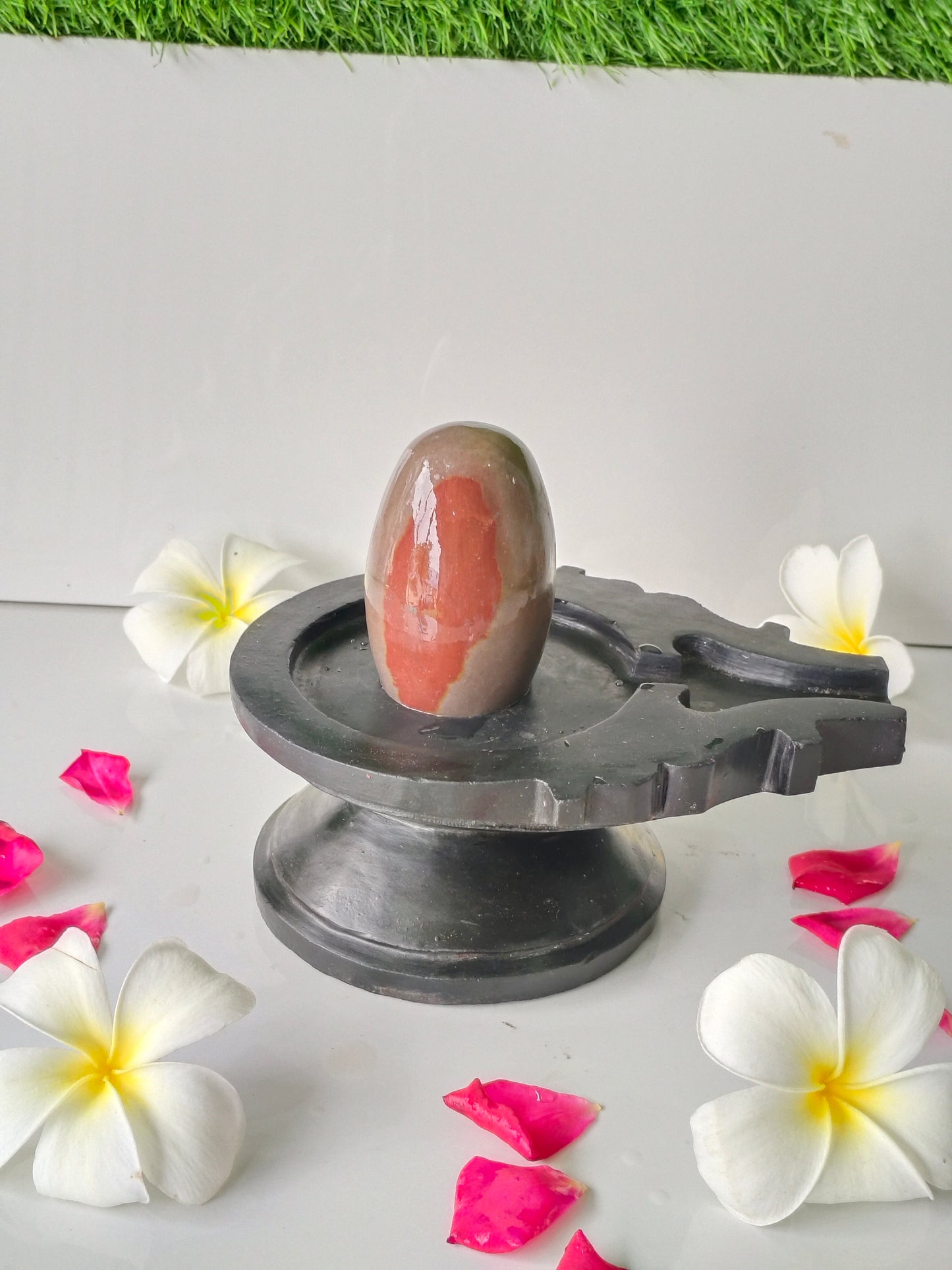 3 inch shivling with 6 inch jaladhari home pooja narmdeswar shivling