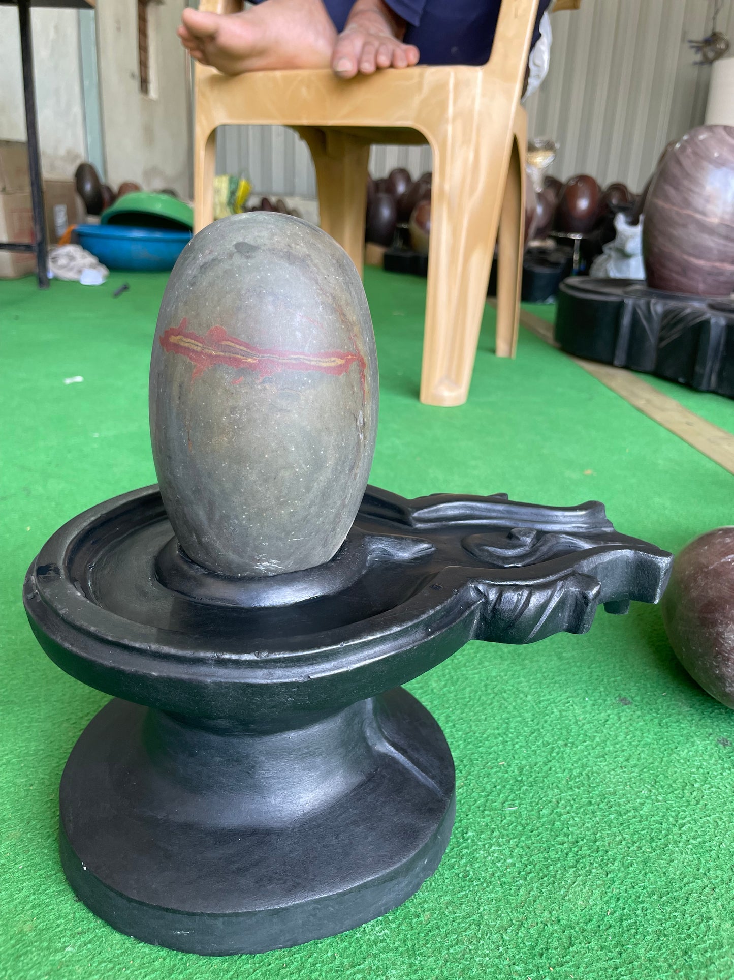 6 inch shivling with 12 inch damru jaladhari with 6 inch nandi home pooja and mandir pooja