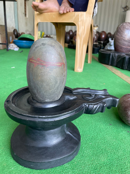 6 inch shivling with 12 inch damru jaladhari with 6 inch nandi home pooja and mandir pooja