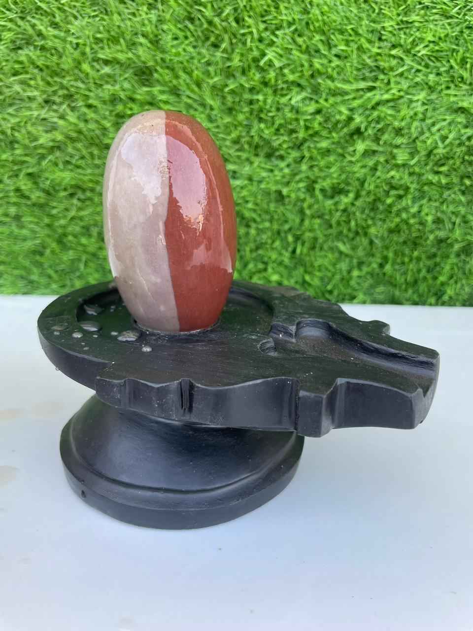 Premium Handcrafted Divine Idol & Pooja Accessory Set | High-Quality Finish Spiritual Decor for Home Mandir & Auspicious Gifting - Narmada Narmadeshwar shivling