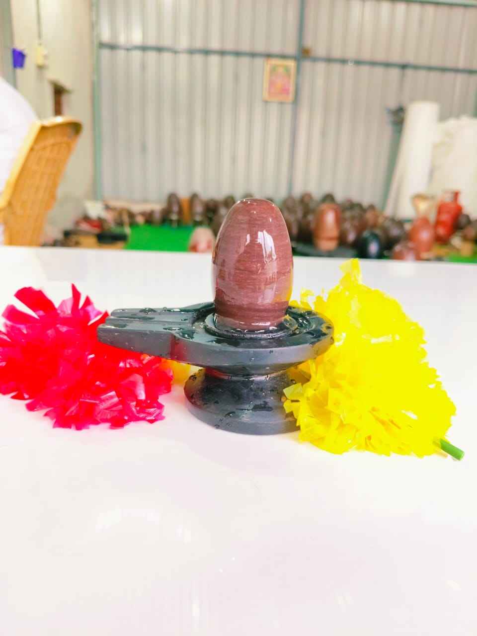 Premium Handcrafted Divine Idol & Pooja Accessory Set | High-Quality Finish Spiritual Decor for Home Mandir & Auspicious Gifting - Narmada Narmadeshwar shivling