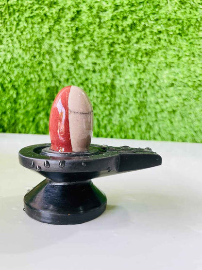 Ardhnarishwar Narmadeshwar Shivling with Brass Stand - Narmada Narmadeshwar shivling