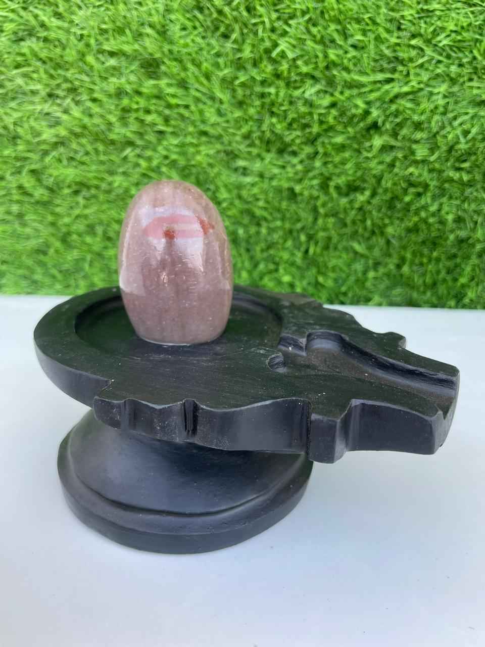 Premium Handcrafted Divine Idol & Sacred Pooja Decor Set | High-End Finish Spiritual Showpiece for Home Mandir, Office Vastu & Luxury Gifting - Narmada Narmadeshwar shivling