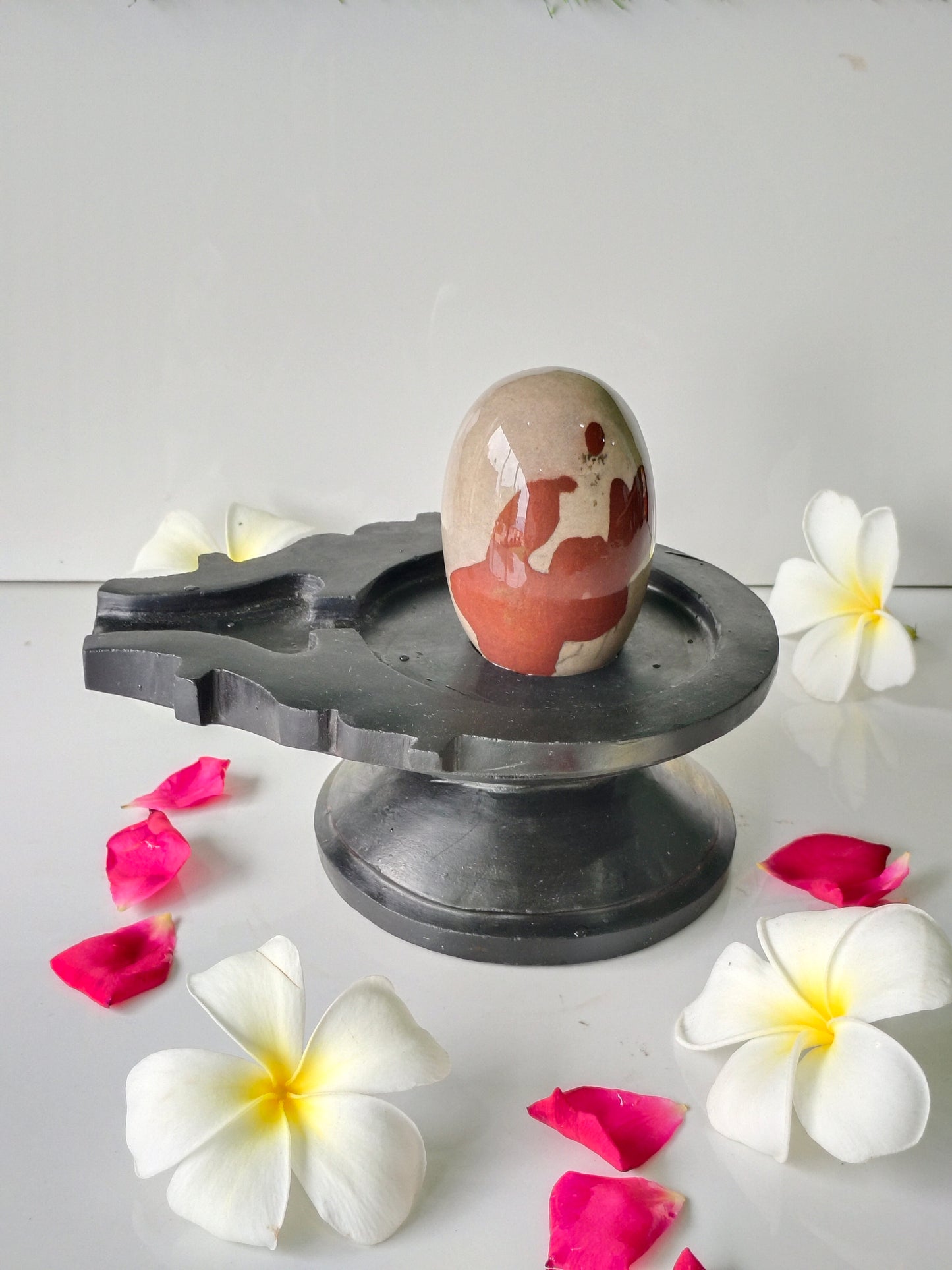 3 inch shivling with 6 inch jaladhari home pooja narmdeswar shivling