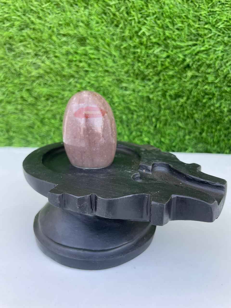 Premium Handcrafted Divine Idol & Sacred Pooja Decor Set | High-End Finish Spiritual Showpiece for Home Mandir, Office Vastu & Luxury Gifting - Narmada Narmadeshwar shivling