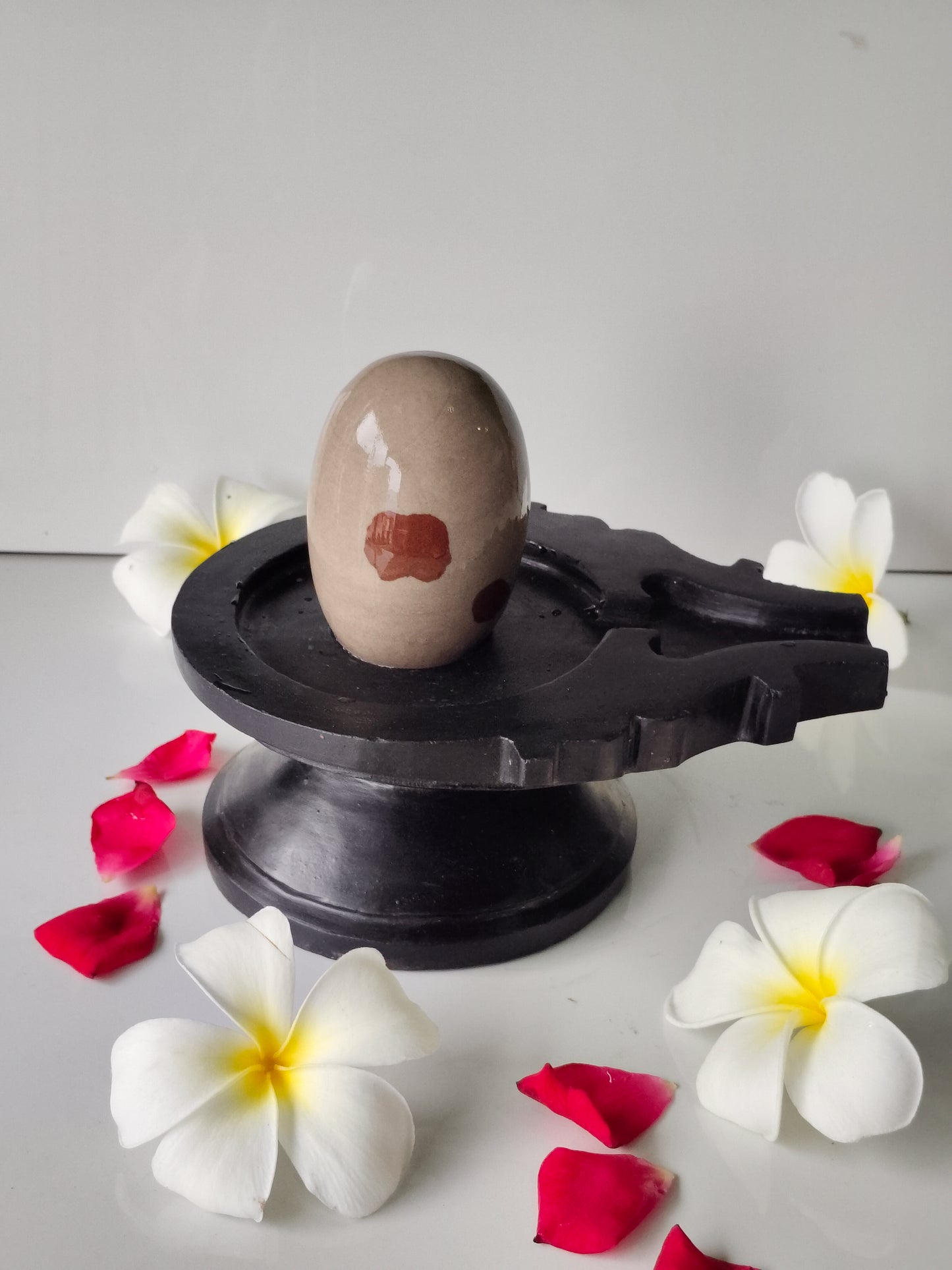 3 inch shivling with 6 inch jaladhari home pooja narmdeswar shivling