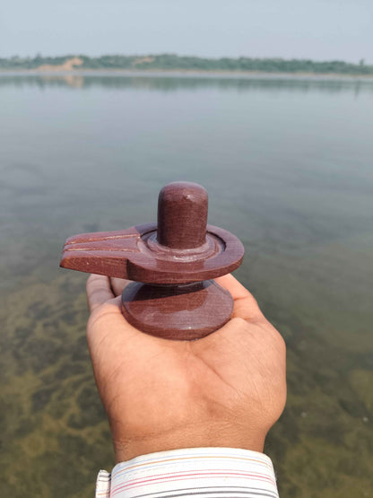 Akhand Narmadeshwar Shivling with Brass Jaldhari Base - Narmada Narmadeshwar shivling