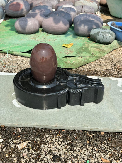 12 inch shivling with 24 inch jaladhari with 12 inch nandi mandir pooja