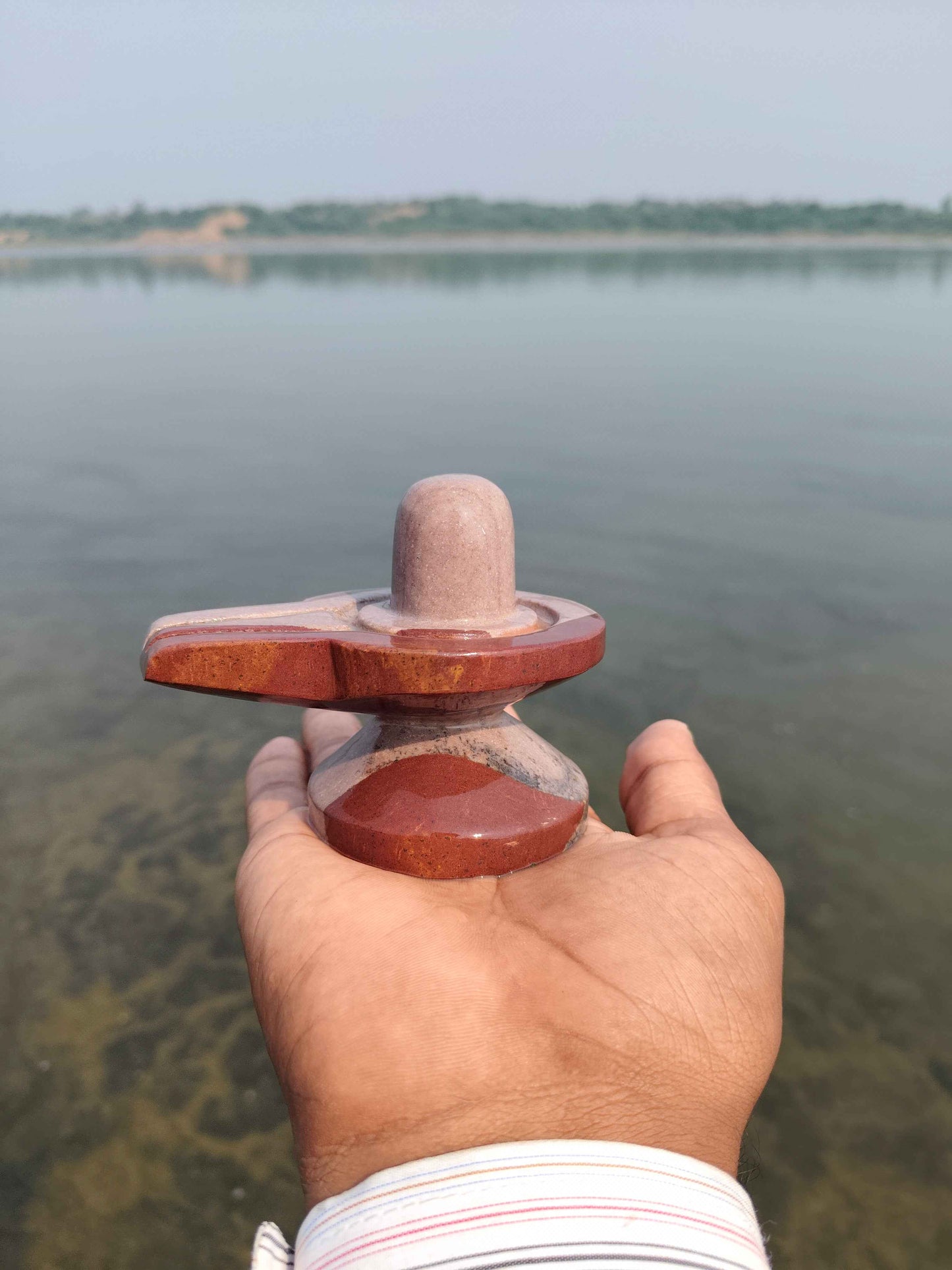 Akhand Narmadeshwar Shivling with Brass Jaldhari Base - Narmada Narmadeshwar shivling