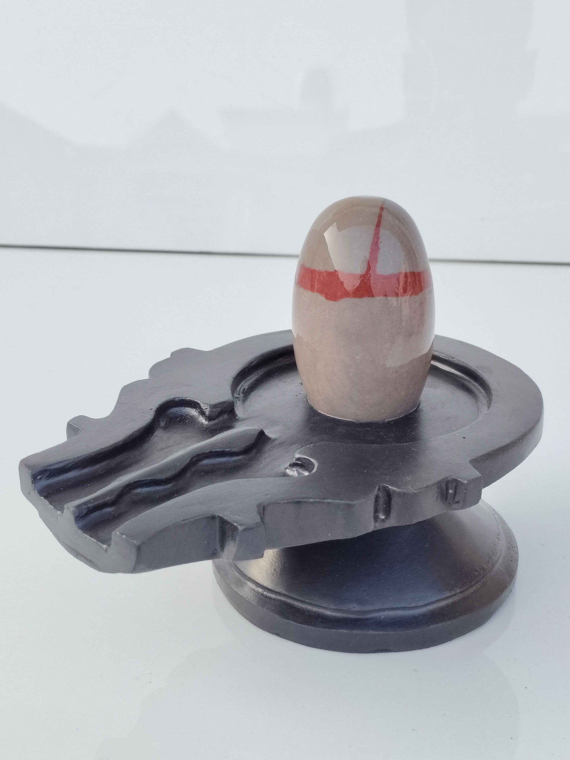 4 inch shivling with 8 inch jaladhari home pooja ardhnareswar shivling tilakdhari narmdeswar shivling swaymbhu narmdeswar shivling janeyudhari narmdeswar shivling