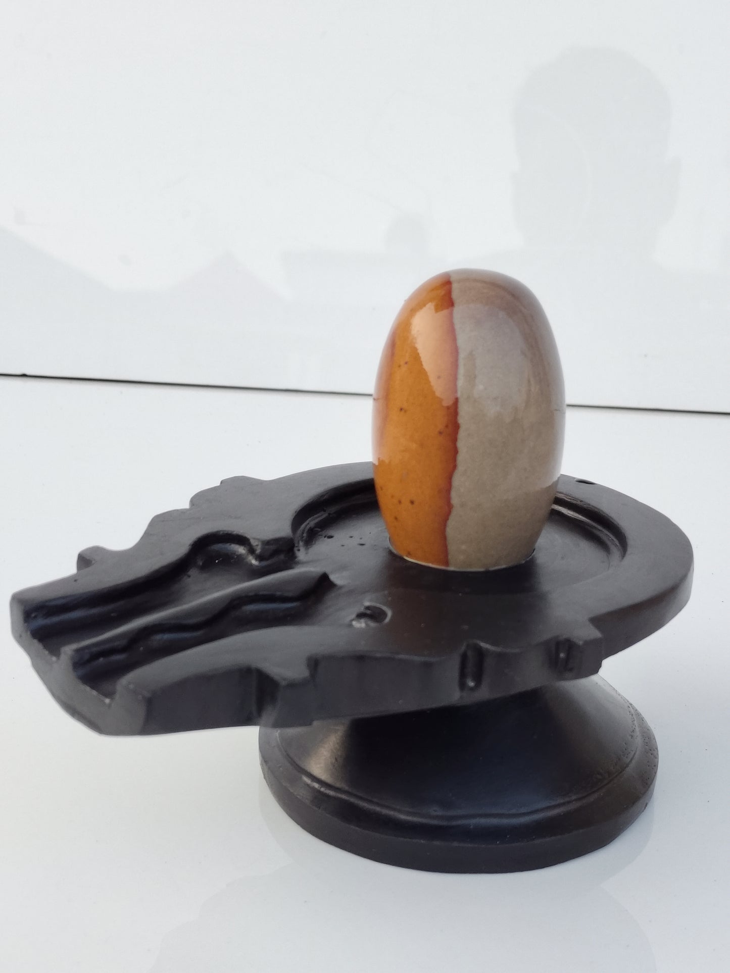4 inch shivling with 8 inch jaladhari home pooja ardhnareswar shivling tilakdhari narmdeswar shivling swaymbhu narmdeswar shivling janeyudhari narmdeswar shivling