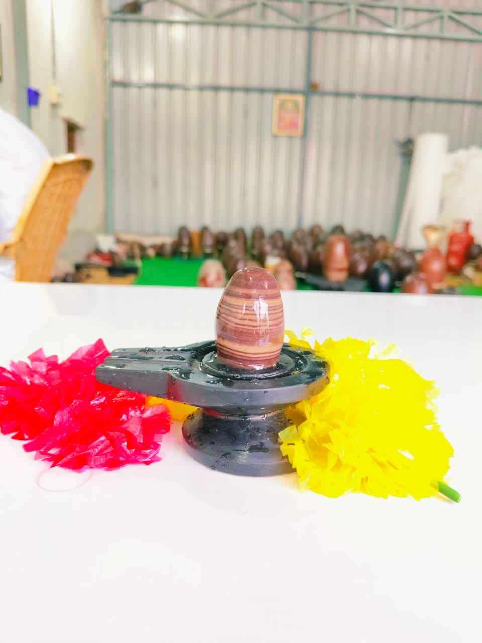 Premium Handcrafted Divine Idol & Pooja Accessory Set | High-Quality Finish Spiritual Decor for Home Mandir & Auspicious Gifting - Narmada Narmadeshwar shivling