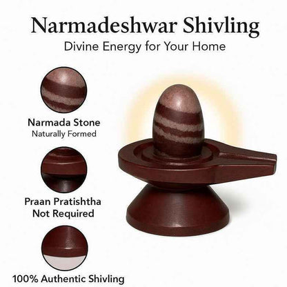 Full sat narmdeswar shivling thumb sije home pooja