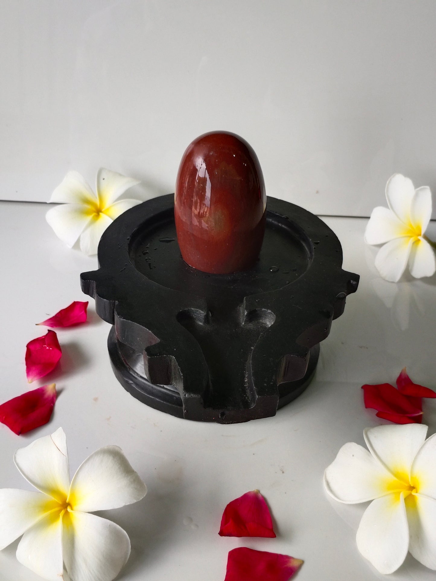 3 inch shivling with 6 inch jaladhari home pooja narmdeswar shivling