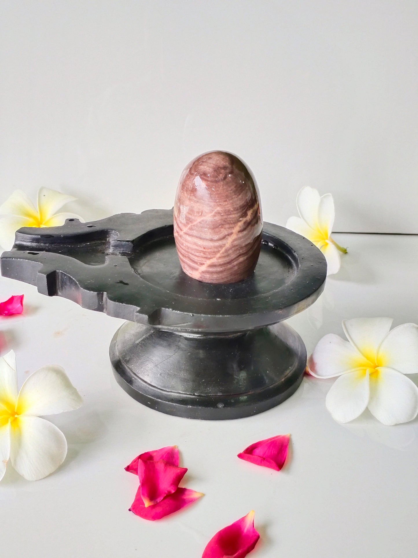3 inch shivling with 6 inch jaladhari home pooja narmdeswar shivling