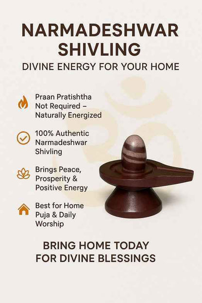 Full sat narmdeswar shivling thumb sije home pooja
