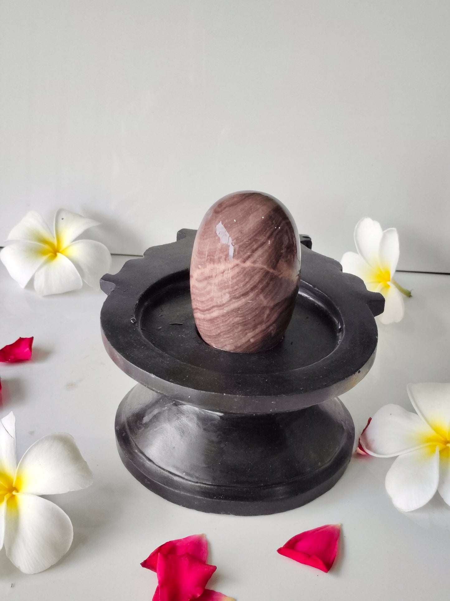3 inch shivling with 6 inch jaladhari home pooja narmdeswar shivling