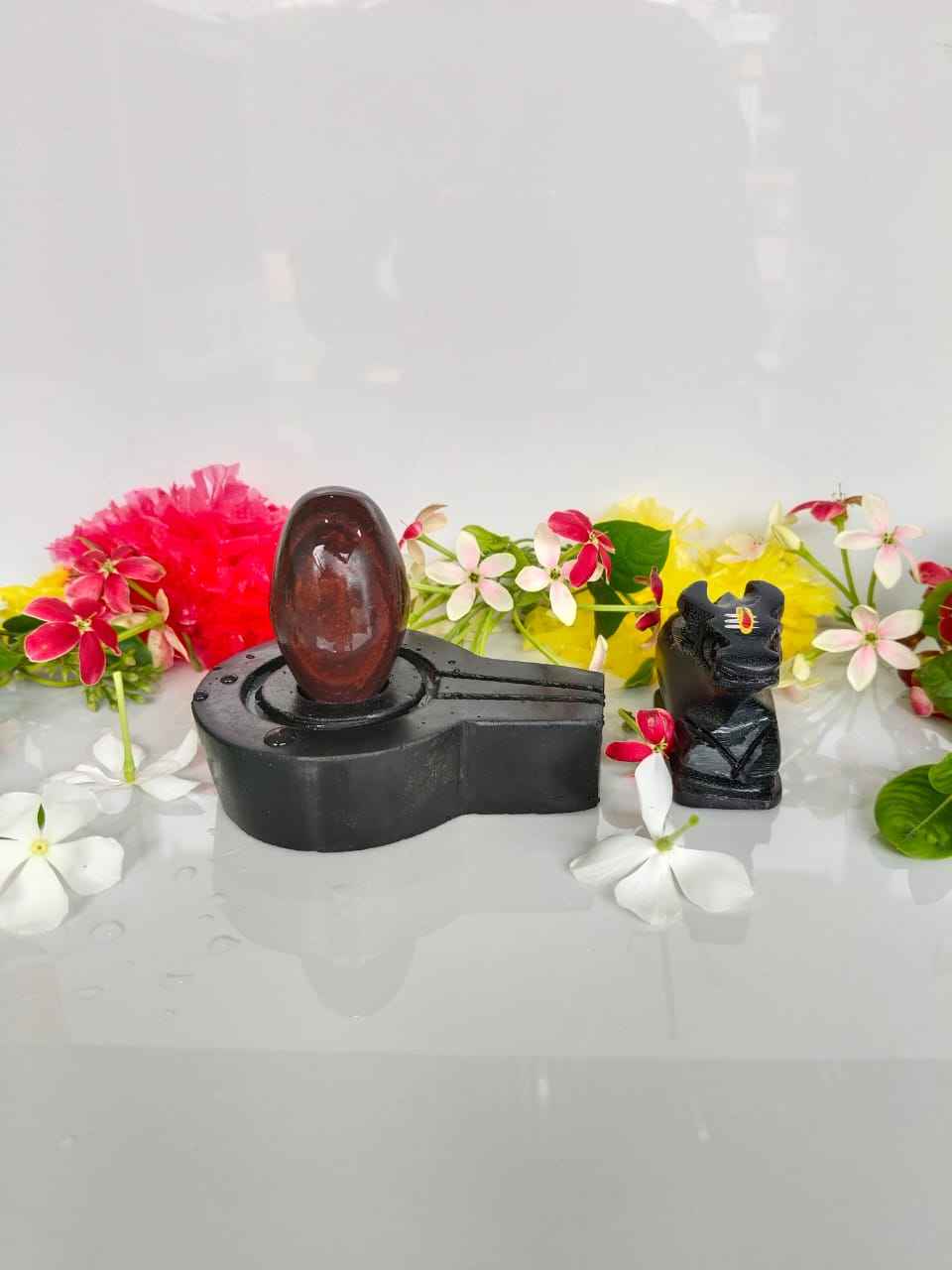 Narmadeshwar shivling with a stone Nandi | complete Pooja set for home | narmadeshwar shivling - Narmada Narmadeshwar shivling