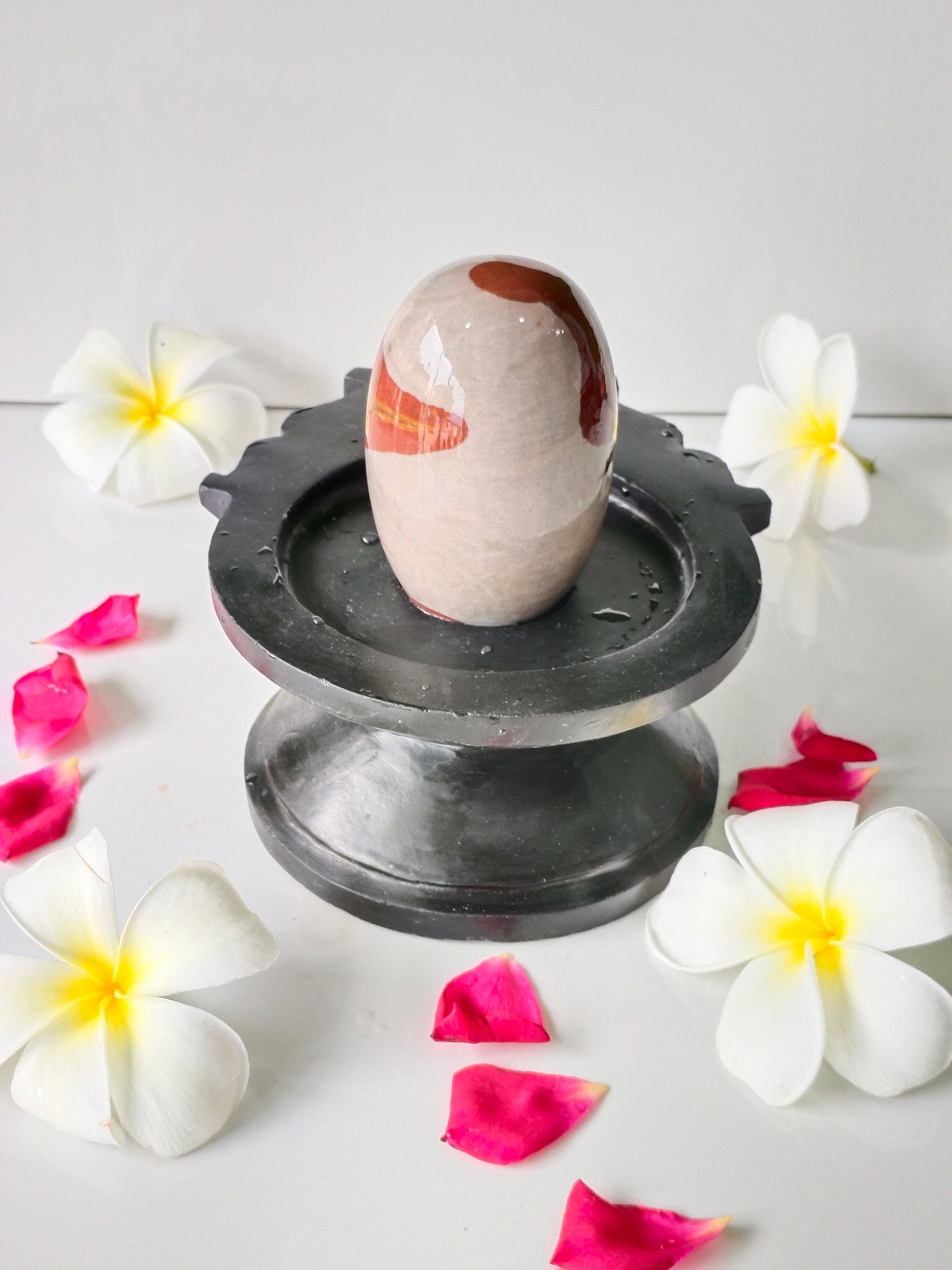 3 inch shivling with 6 inch jaladhari home pooja narmdeswar shivling