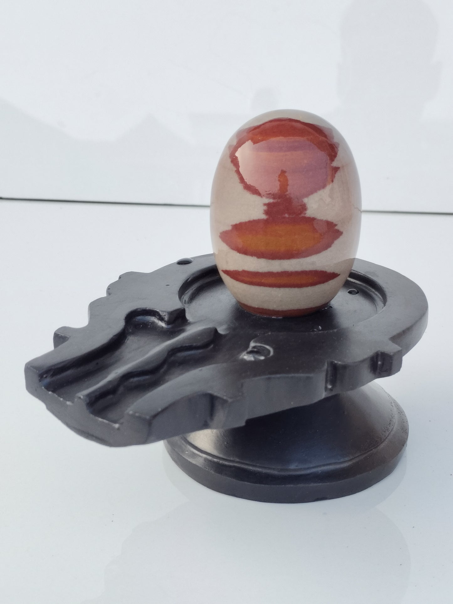 4 inch shivling with 8 inch jaladhari home pooja ardhnareswar shivling tilakdhari narmdeswar shivling swaymbhu narmdeswar shivling janeyudhari narmdeswar shivling