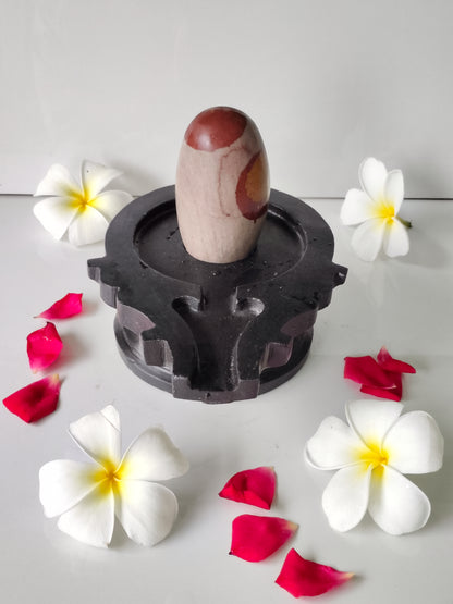 3 inch shivling with 6 inch jaladhari home pooja narmdeswar shivling